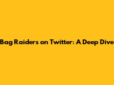 Bag Raiders on Twitter: A Deep Dive