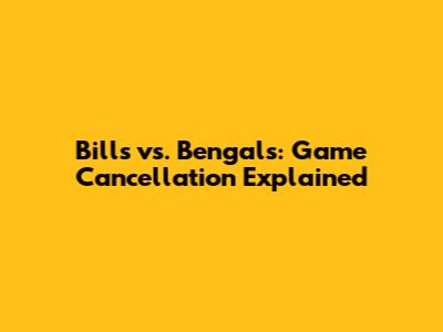 Bills vs. Bengals: Game Cancellation Explained