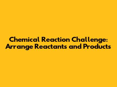 Chemical Reaction Challenge: Arrange Reactants and Products