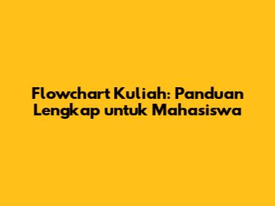 Flowchart Kuliah: Panduan Lengkap untuk Mahasiswa