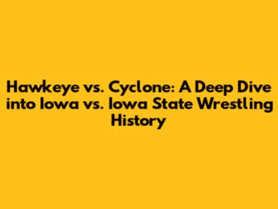 Hawkeye vs. Cyclone: A Deep Dive into Iowa vs. Iowa State Wrestling History