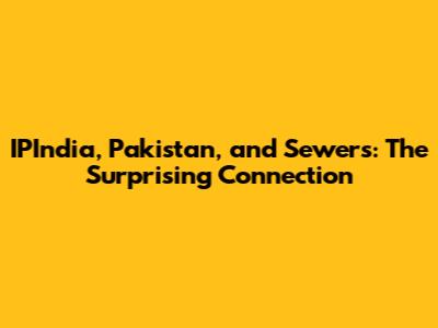 IPIndia, Pakistan, and Sewers: The Surprising Connection