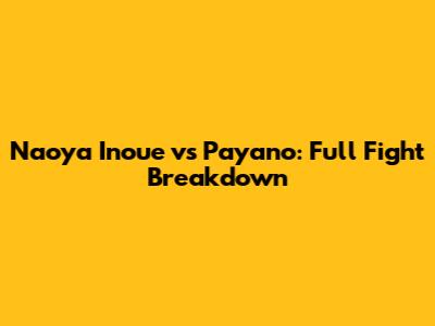 Naoya Inoue vs Payano: Full Fight Breakdown