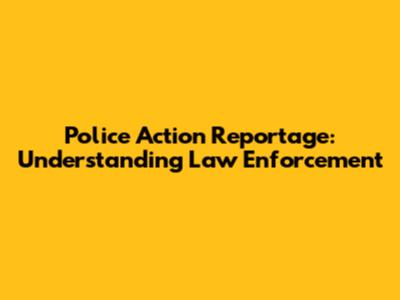 Police Action Reportage: Understanding Law Enforcement
