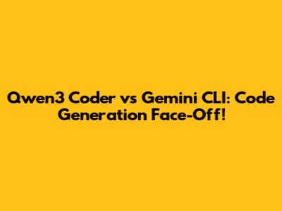 Qwen3 Coder vs Gemini CLI: Code Generation Face-Off!
