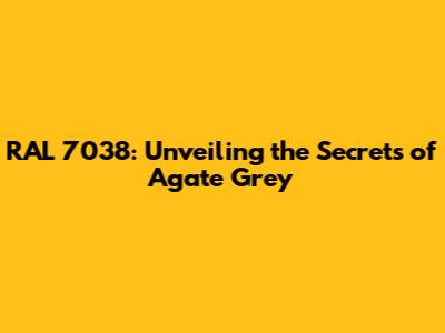 RAL 7038: Unveiling the Secrets of Agate Grey