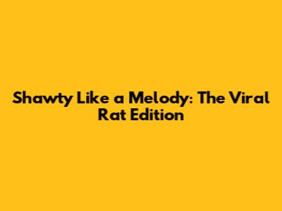 Shawty Like a Melody: The Viral Rat Edition