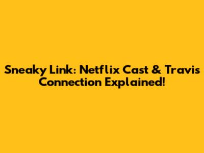 Sneaky Link: Netflix Cast & Travis Connection Explained!