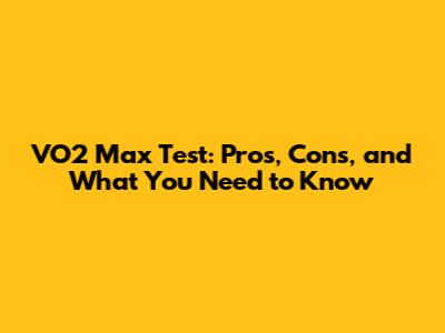 VO2 Max Test: Pros, Cons, and What You Need to Know
