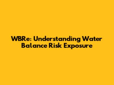 WBRe: Understanding Water Balance Risk Exposure