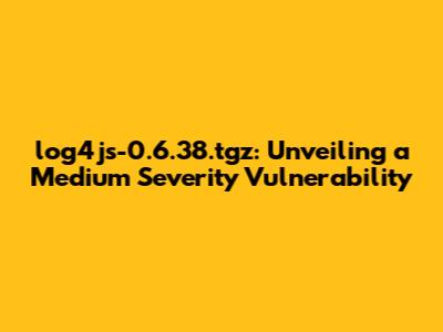 log4js-0.6.38.tgz: Unveiling a Medium Severity Vulnerability